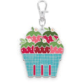 Berry Basket Enamel Happy Charm by Lori Holt of Bee in my Bonnet; Approx. 1.5" x 2"