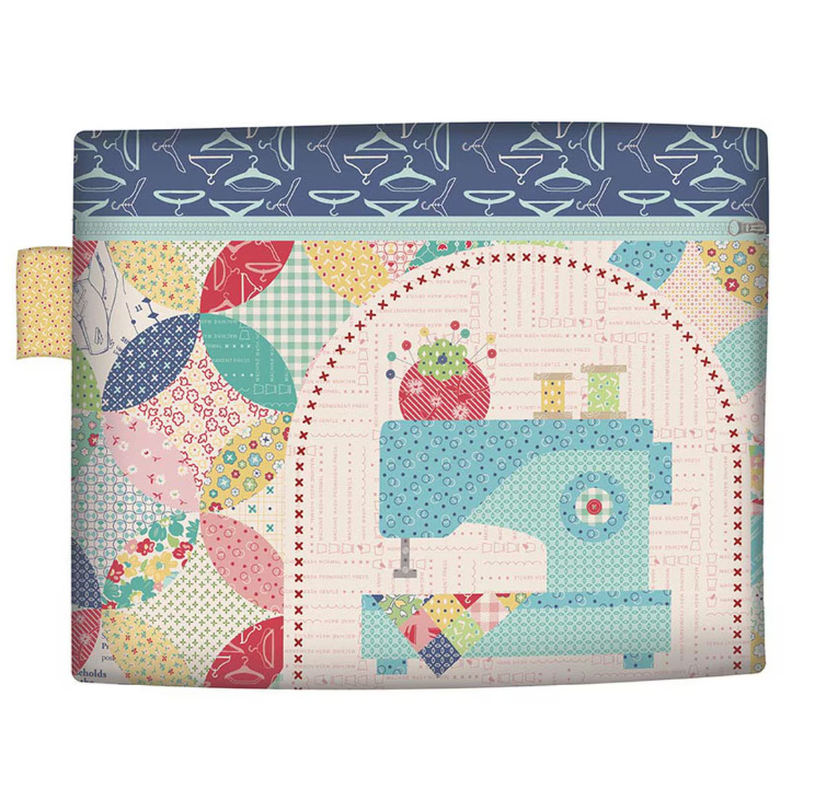 Lori Holt Zippy Bags 4 Panel - From Farmer's Daughter; Lightweight Canvas Panel; Makes 4 Large & 4 Small Project Bags