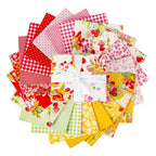 Wide Back Picnic Florals - Main Floral Print in Red by My Mind's Eye; Approx. 107"/108" for Quilt Backing; Sold by the Yard