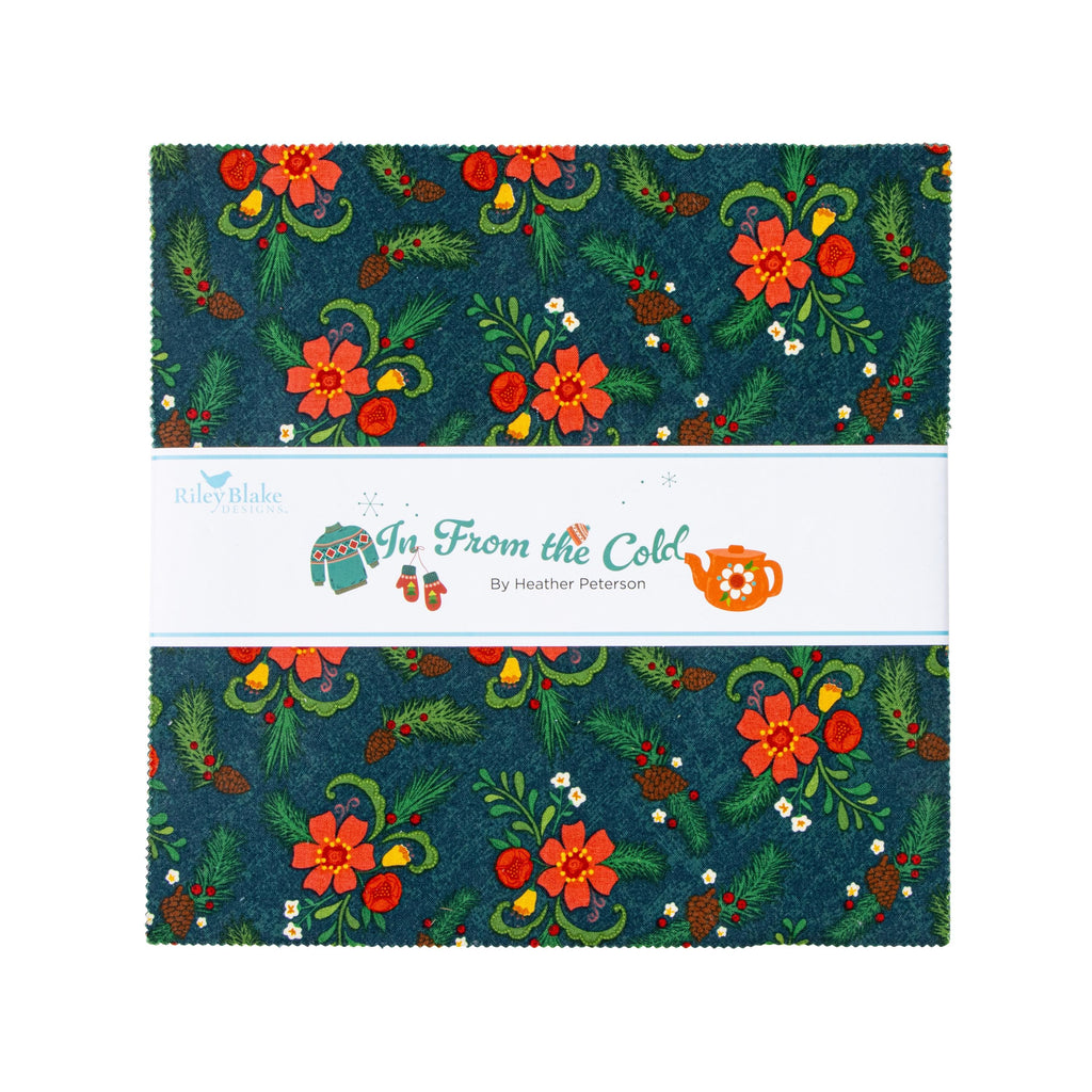 10 inch Square Stacker from "In From The Cold" by Heather Peterson of Anka's Treasures, 42 pieces