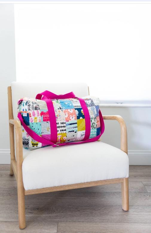 Patchwork Duffle 2nd Edition PAPER Pattern by Knot and Thread Designs