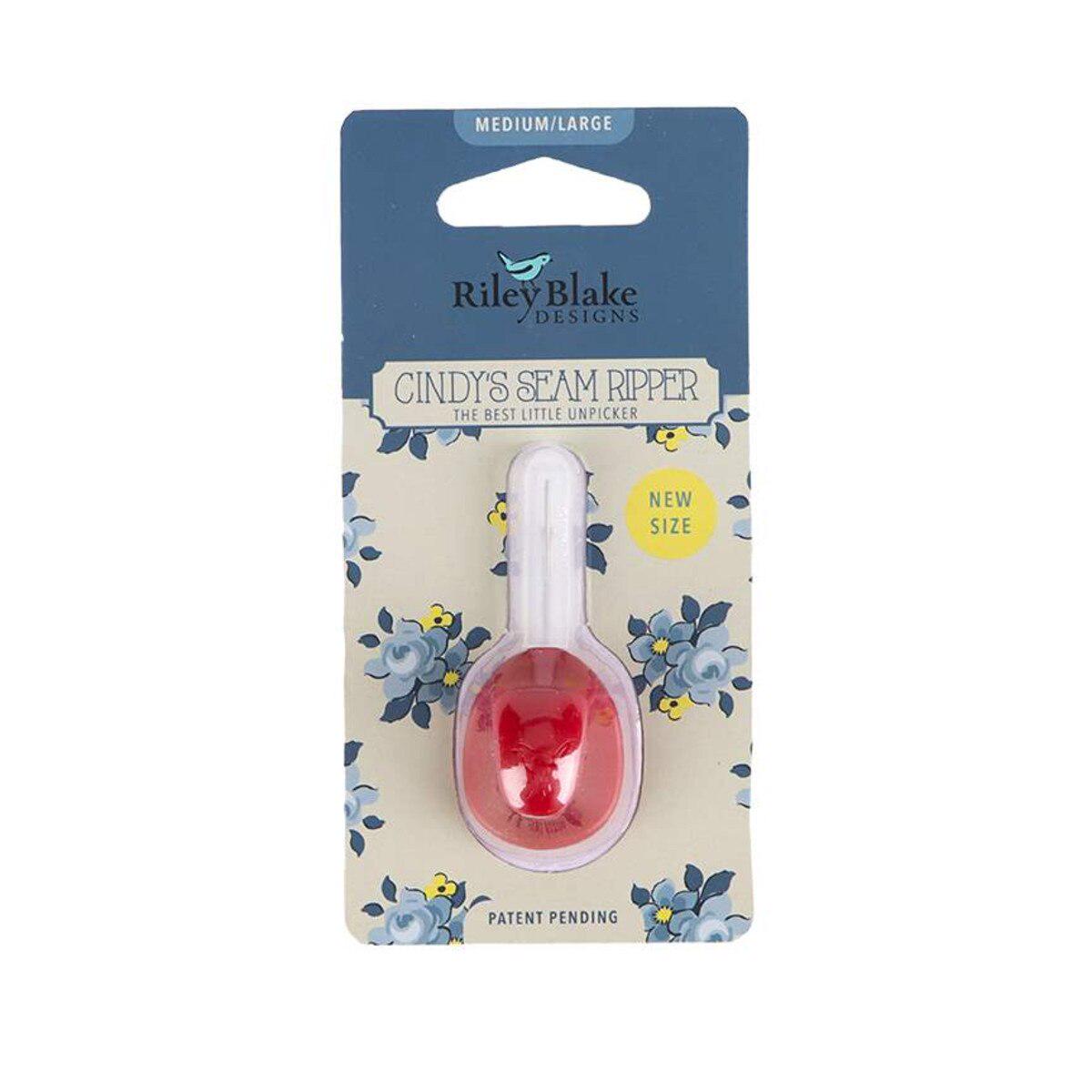Cindy's Seam Ripper - "The Best Little Unpicker" - Medium/Large in Red - Approximately 1" x 2"