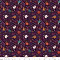 Little Witch Pumpkin Patch on Purple by Jennifer Long of Sew a Story; Sold in Half Yard Increments