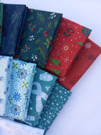 Winter Mix Fat Quarter Bundle with pieces from Lori Holt and Heather Peterson; 15 piece bundle, approx. 18" x 21" each