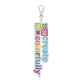 Create Colorfully Quilty™ Enamel Charm by Riley Blake Designs; Approx. 1" x 3.5" Zipper Pull Charm