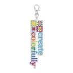 Create Colorfully Quilty™ Enamel Charm by Riley Blake Designs; Approx. 1" x 3.5" Zipper Pull Charm