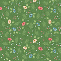 Melody Flower Fields in Clover Green by Beverly McCullough of Flamingo Toes; Sold in Half Yard Increments