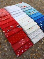 Red, White, Blue Fat Quarter Bundle: Various Designers for Riley Blake Designs, 30 Piece Bundle of Quilting Fabrics; Approx. 18" x 21" each