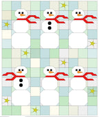 Quilt Kit for Do You Want to Sew a Snowman Quilt by Woolly Petals; Includes 18 Blue Fat Quarters, 7 Low Volume FQs, 1 Red FQ, Orange, Black