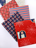 Sweet Freedom Fat Quarter Bundle by Beverly McCullough of Flamingo Toes; 10 Piece Patriotic Bundle