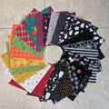 8" x 8" Fall & Halloween Hand-Cut Sampler Pack, 24 pcs Fabric Bundle