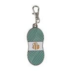Chunky Thread Enamel Happy Charm by Lori Holt of Bee in my Bonnet; Color: Sea Glass; Approx. 2 cm x 5 cm zipper pull