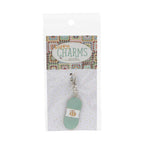 Chunky Thread Enamel Happy Charm by Lori Holt of Bee in my Bonnet; Color: Sea Glass; Approx. 2 cm x 5 cm zipper pull