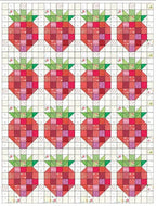 Quilt Kit for Strawberry Quilt: 13 Red FQs, 11 Green Fat Eighths, 16 Low Volume FQs for a Scrappy Happy Strawberry Quilt approx. 75" x 99"