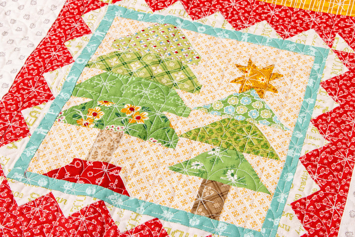 Home Town Holiday Quilt Seeds No. 1 by Lori Holt of Bee in my Bonnet; Paper Pattern Stocking Quilt Block 22" x 40"