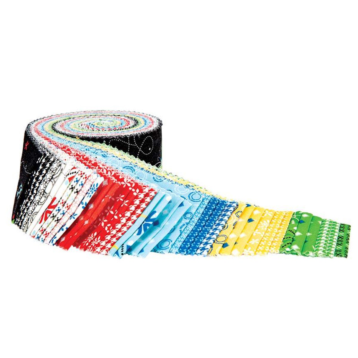 Oh Happy Day! by Sandy Gervais for Riley Blake Designs, 2 1/2 inch Rolie Polie fabric strip bundle, 40 piece Jelly Roll