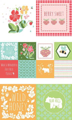 Quilt Panel for Strawberry Honey Collection by Gracey Larson; One Yard Piece