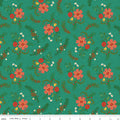 In From The Cold Main Print in Teal - by Heather Peterson of Anka's Treasures; Sold in Half Yard Increments