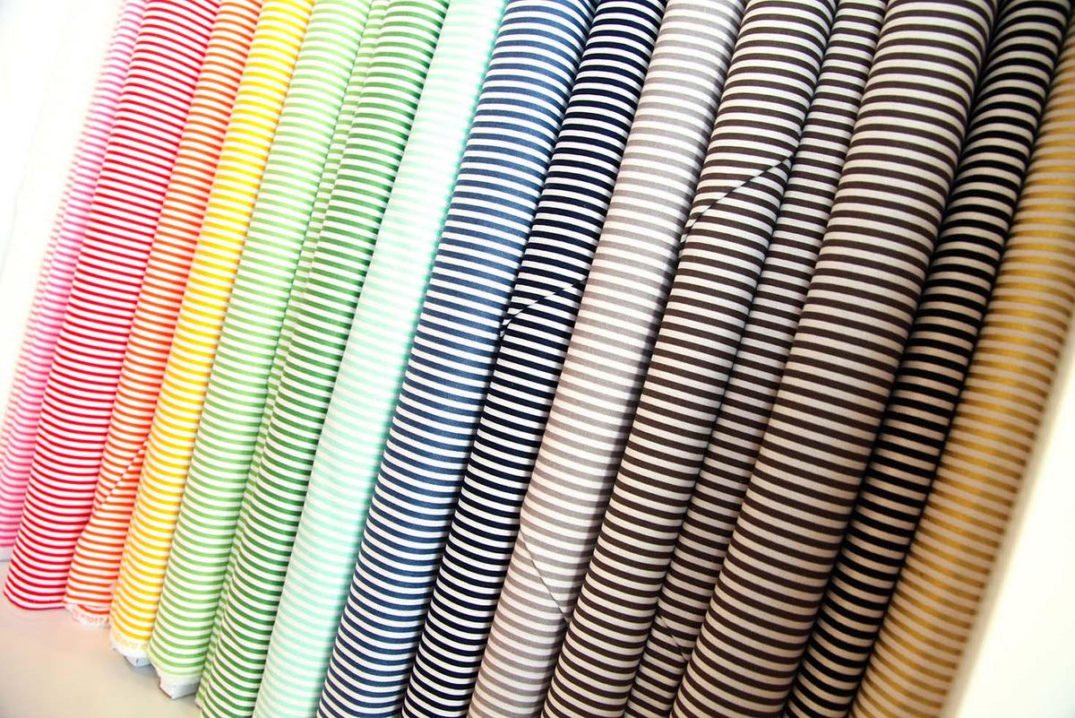 Black 1/8 Inch Stripe on White; Basics Collection for Riley Blake Designs; Sold in Half Yard Increments