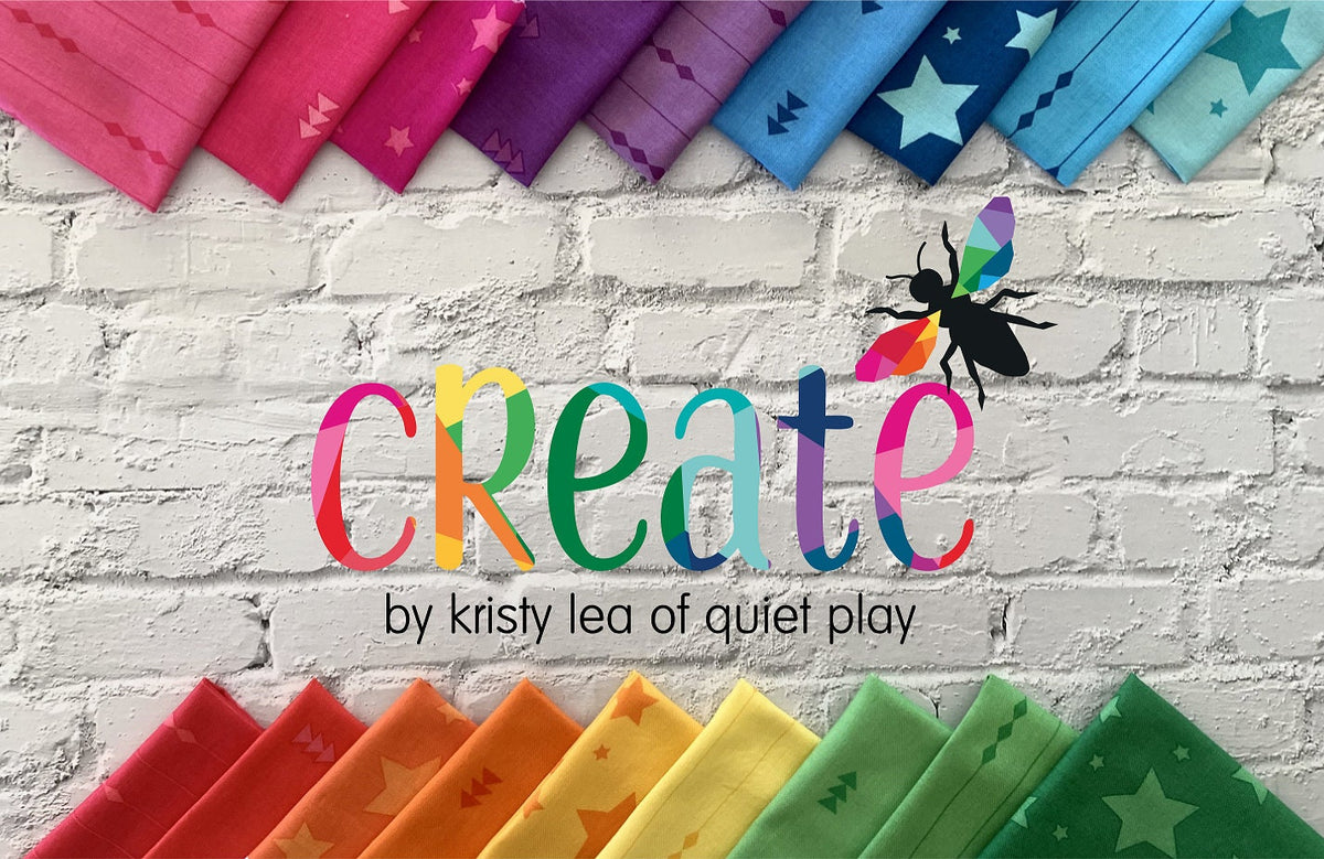 Create Fly Right - Pink - by Kristy Lea of Quiet Play; Sold in Half Yard Increments