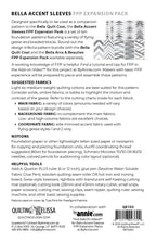 Bella Accent Sleeves FPP Expansion Pack Companion Pattern by Quilting Elissa in Collaboration with ByAnnie; PAPER Pattern