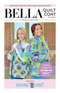 Bella Quilted Coat Pattern by Quilting Elissa in Collaboration with ByAnnie; Ten Sizes Available; PAPER Pattern