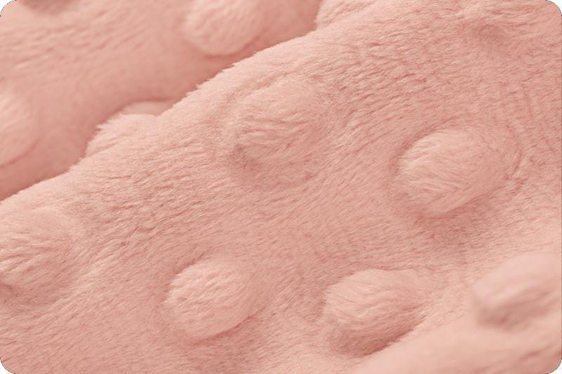 Cuddle Dimple Minky Plush in Shell (Light Pink) Color by Shannon Fabrics; 100% Polyester; Sold by the Yard