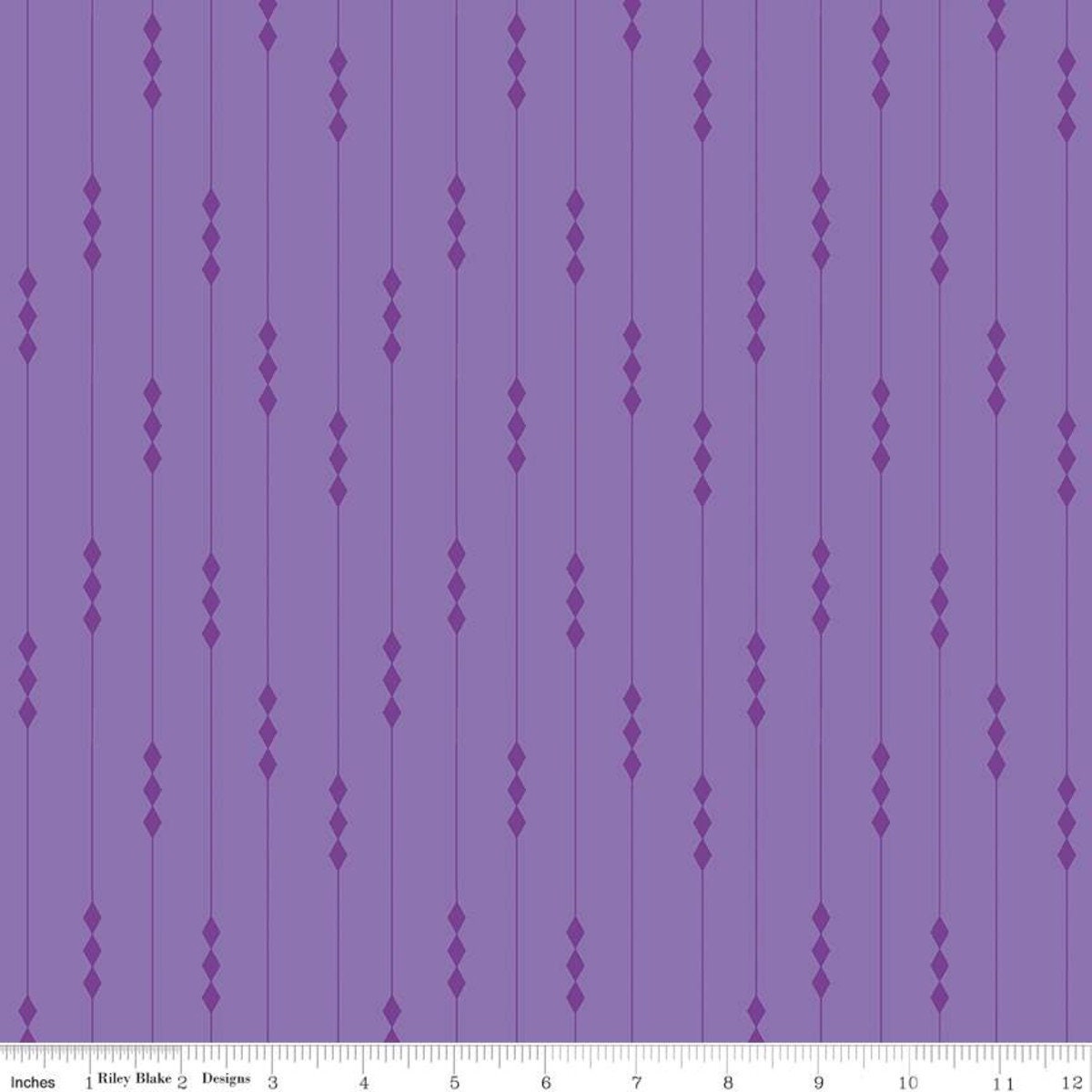 Create Fairy Lights on Purple by Kristy Lea of Quiet Play for Riley Blake Designs, Sold in Half Yard Increments