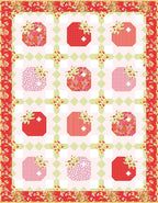 Wide Back Picnic Florals - Main Floral Print in Red by My Mind's Eye; Approx. 107"/108" for Quilt Backing; Sold by the Yard