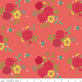 Market Street Main Floral Print - Tea Rose (Pink) - by Heather Peterson of Anka's Treasures for Riley Blake Designs; Sold in Half Yard Increments