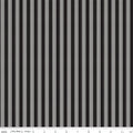 Midnight Meadow Stripes - Black and White Ticking Stripe by My Mind's Eye; Sold in Half Yard Increments