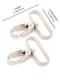 ByAnnie Swivel Hook in 1" OR 1.5" size, Set of TWO; Nickel Color Bag Hardware
