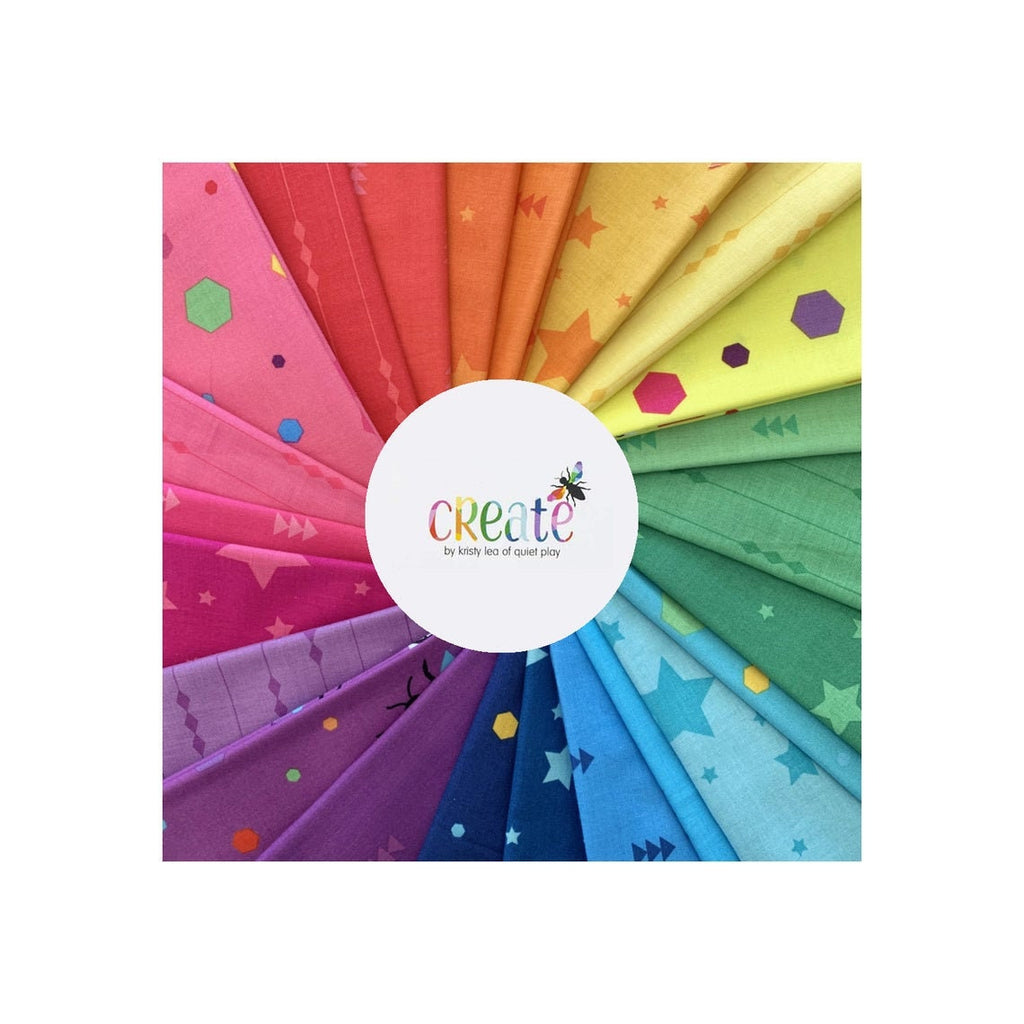 Create Fly Right - Pink - by Kristy Lea of Quiet Play; Sold in Half Yard Increments