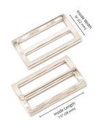 ByAnnie 1" or 1.5" Slider, Set of TWO; Nickel Color Bag Hardware