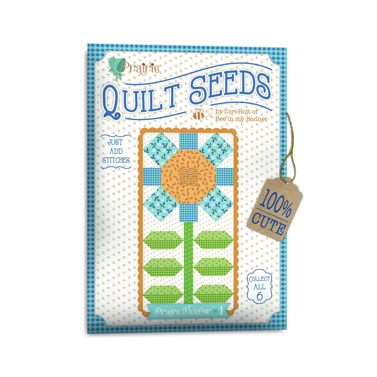 Quilt Seeds Pattern Prairie Flower 1 by Lori Holt of Bee in my Bonnet; Paper Pattern for Flower Quilt Block