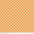 Bee Basics Gingham - Orange by Lori Holt of Bee in my Bonnet, Tone on Tone Gingham Fabric; Sold in Half Yard Increments