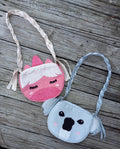 Unicorn OR Koala Purse with Braided Strap; Zippy Critter Purse