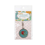 Rose Enamel Happy Charm for Mercantile Collection by Lori Holt of Bee in my Bonnet; Approx. 1.75" x 1 1/2" zipper pull