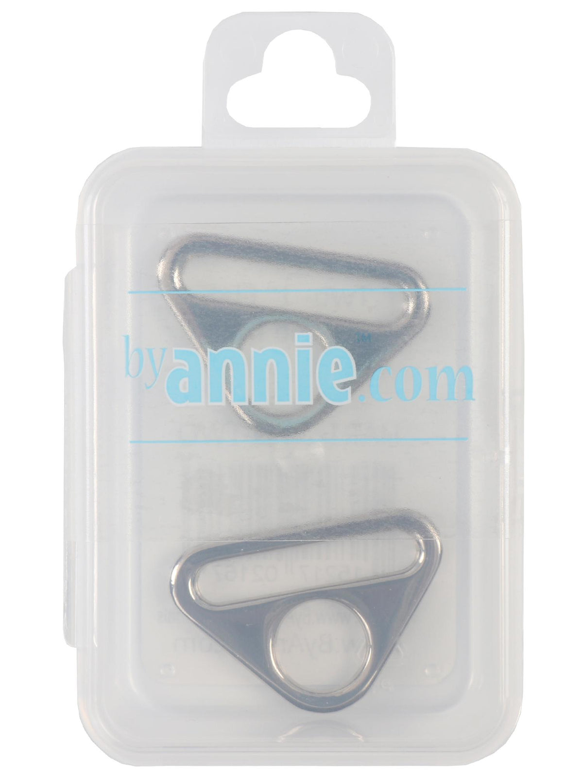 ByAnnie Triangle Rings in 1" or 1.5" sizes, Set of TWO; Nickel Color