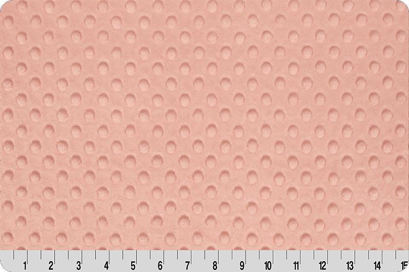 Cuddle Dimple Minky Plush in Shell (Light Pink) Color by Shannon Fabrics; 100% Polyester; Sold by the Yard