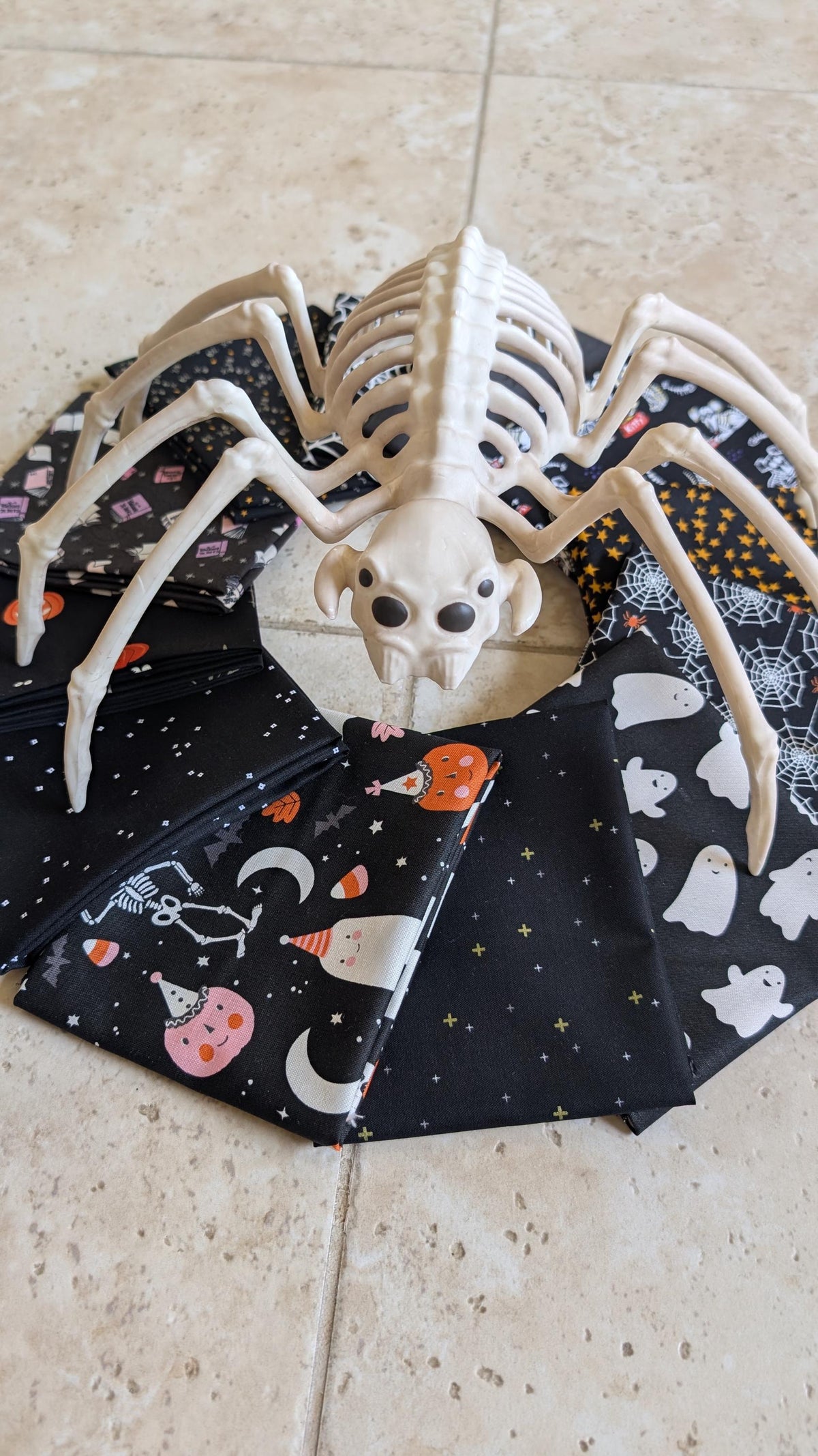 Fat Quarter Bundle of Halloween Blacks - 12 Pieces from Various Designers