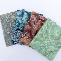 Fat Quarter Bundle: Victorian Garden Expressions Batiks by Riley Blake Designs, Quilting Fabric 4 Piece Bundle; Cotton Batiks