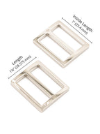 ByAnnie 1" or 1.5" Slider, Set of TWO; Nickel Color Bag Hardware