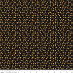 Beggar's Night Stars on Black by Sandy Gervais; Sold in Half Yard Increments