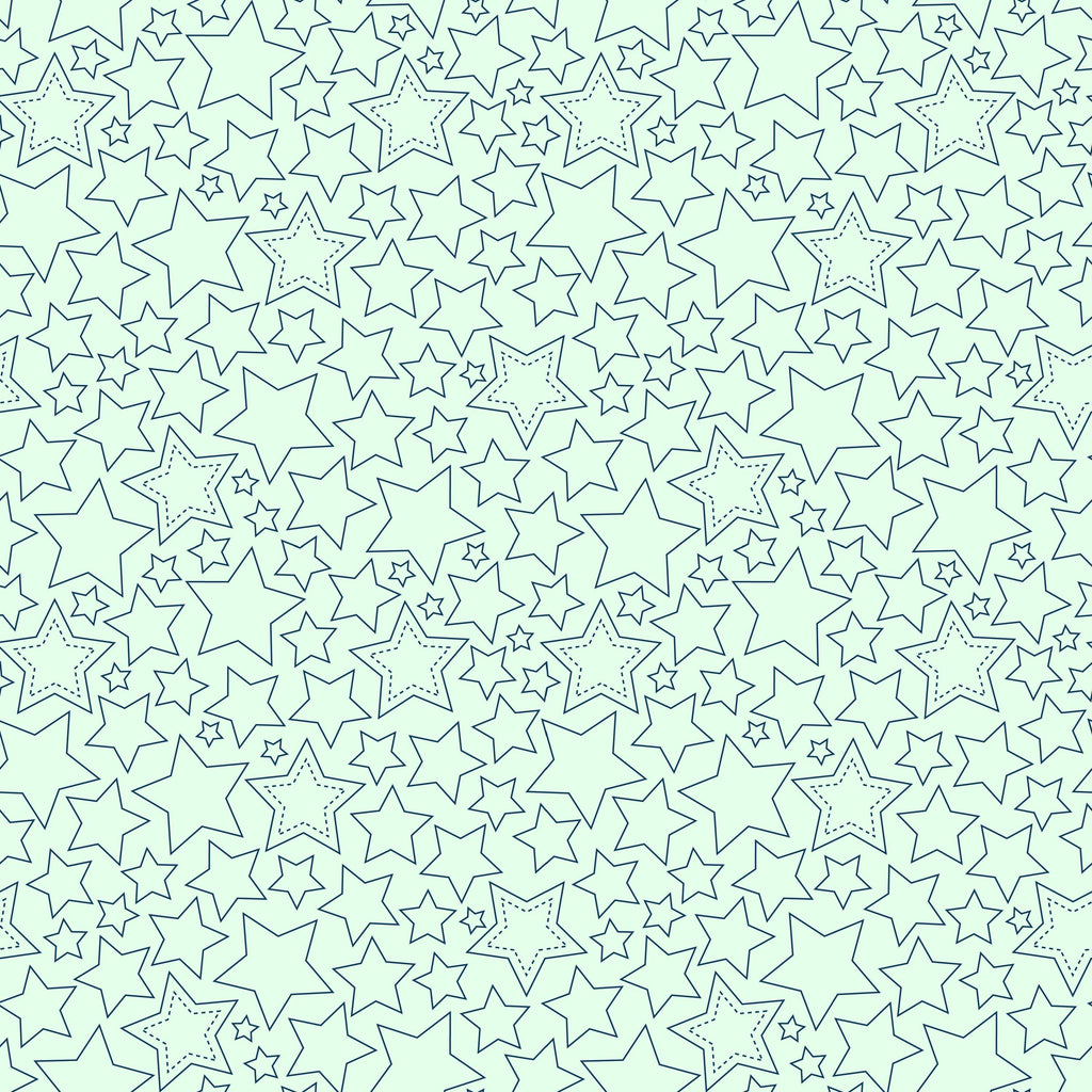 Sweet Freedom Stars on Bleached Denim by Beverly McCullough of Flamingo Toes; Sold in Half Yard Increments