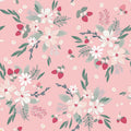 Berry Market Main Print in Frosting by Beverly McCullough of Flamingo Toes; Sold in Half Yard Increments