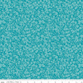 Liberty Fabrics Wiltshire Shadow Print in Aquamarine (Blue Tone-on-Tone); Tonal Leaf and Berry Print; Sold in Half Yard Increments