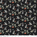 Amor Eterno Cats and Dogs on Black by Kathy Cano-Murillo of Crafty Chica; Sold in Half Yard Increments
